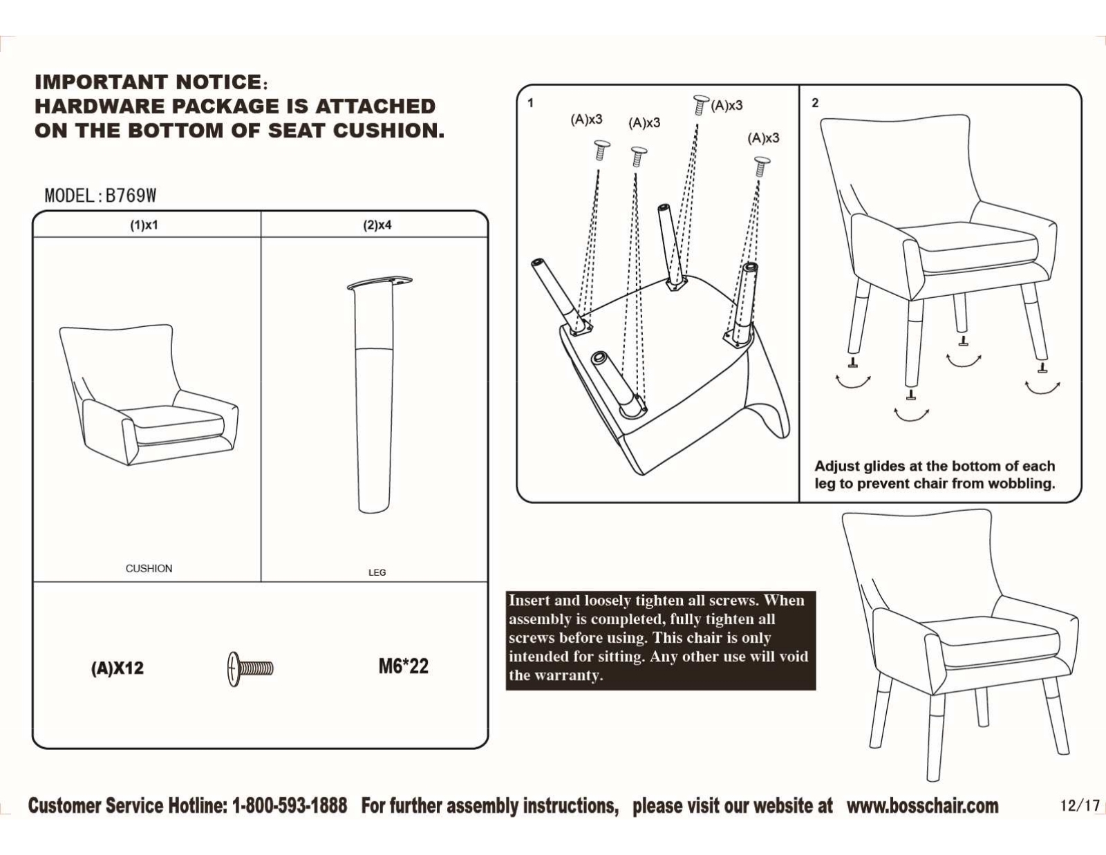 Boss B769WGR Assembly Guide