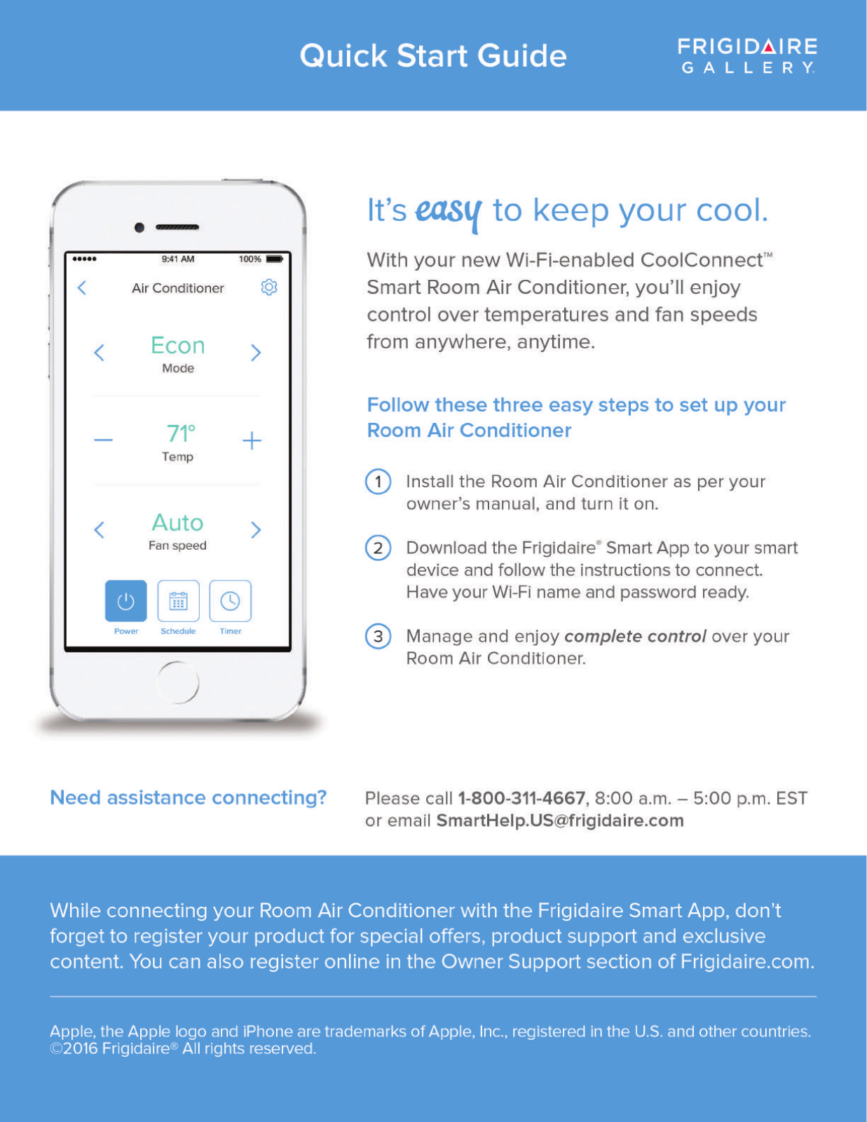 Frigidaire FGRC1244T1 Quick Start Guide