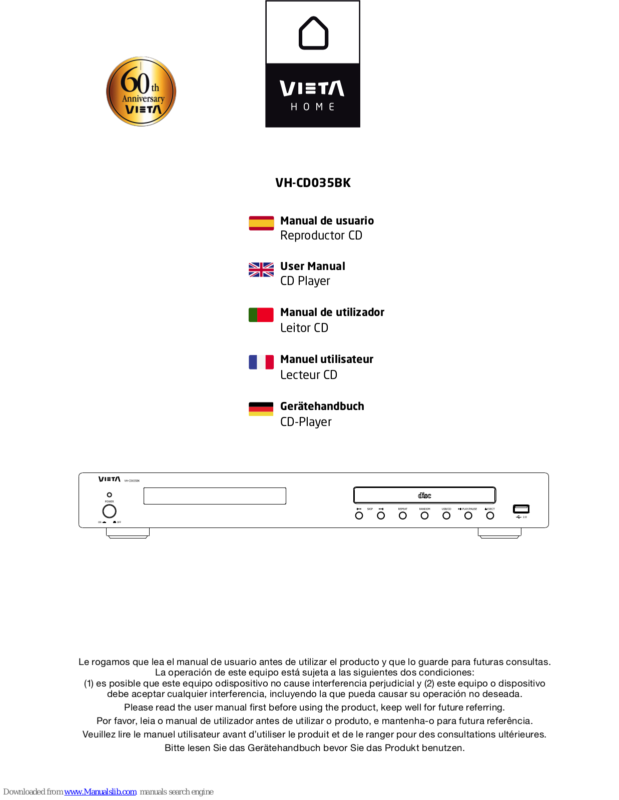 VIETA VH-CD035BK User Manual - ManualMachine.com