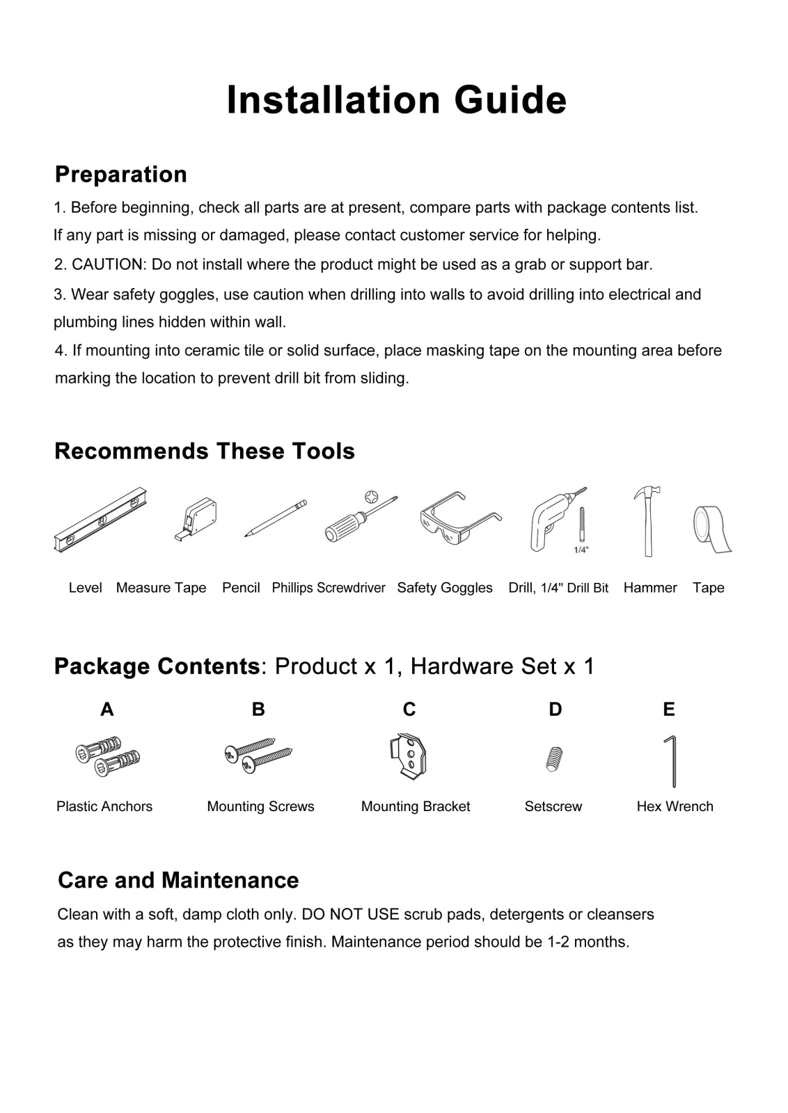AngleSimple ANSI1104 Installation & Assembly - ManualMachine.com