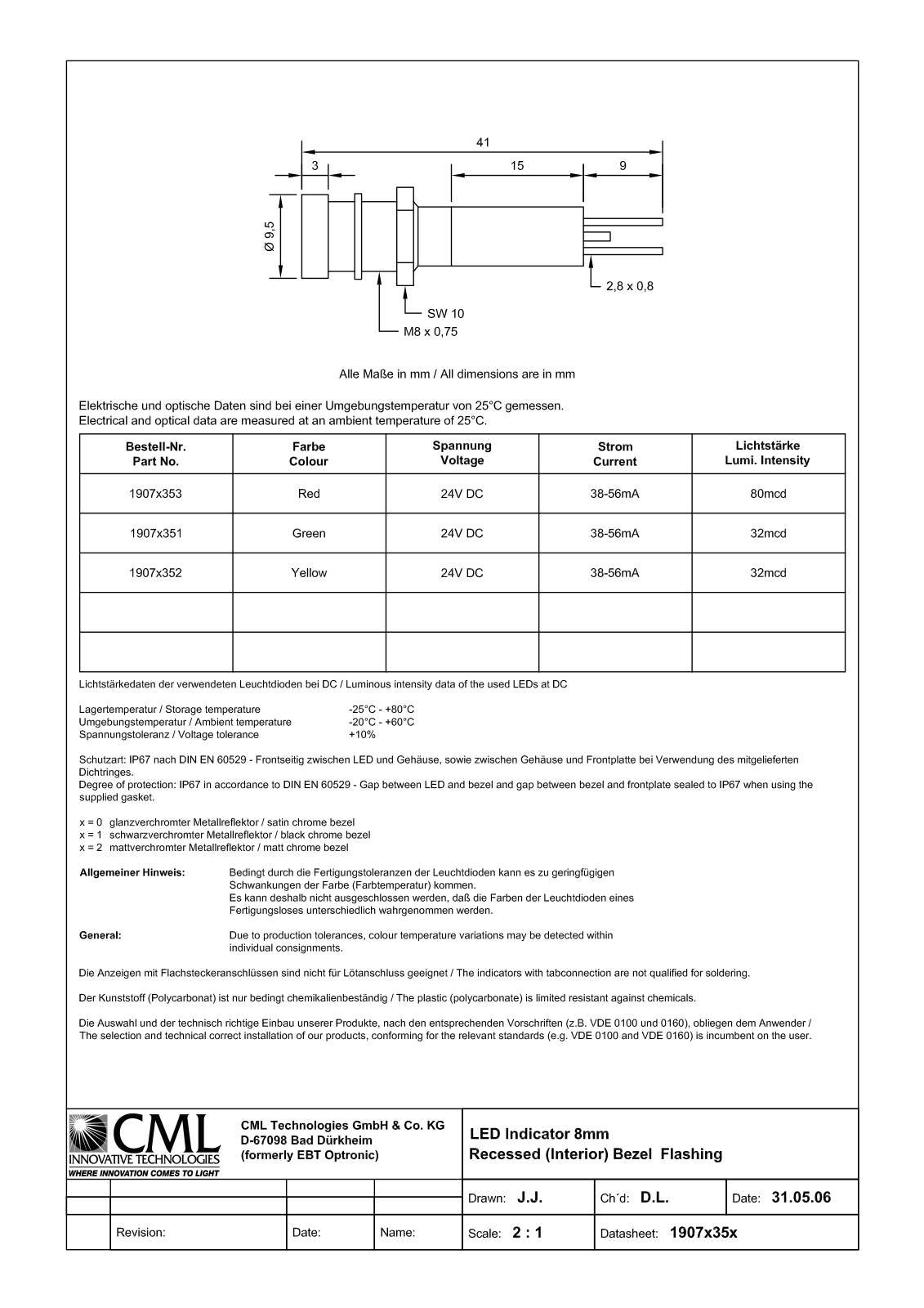CML TECHNOLOGIES 19070353 Datasheet - ManualMachine.com