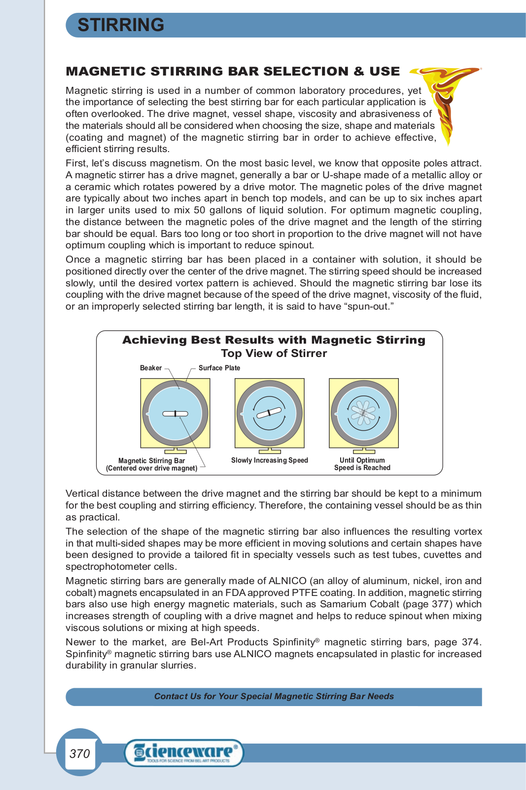 Nova-Tech Bel-Art Magnetic Stirring Bars Selection User Manual