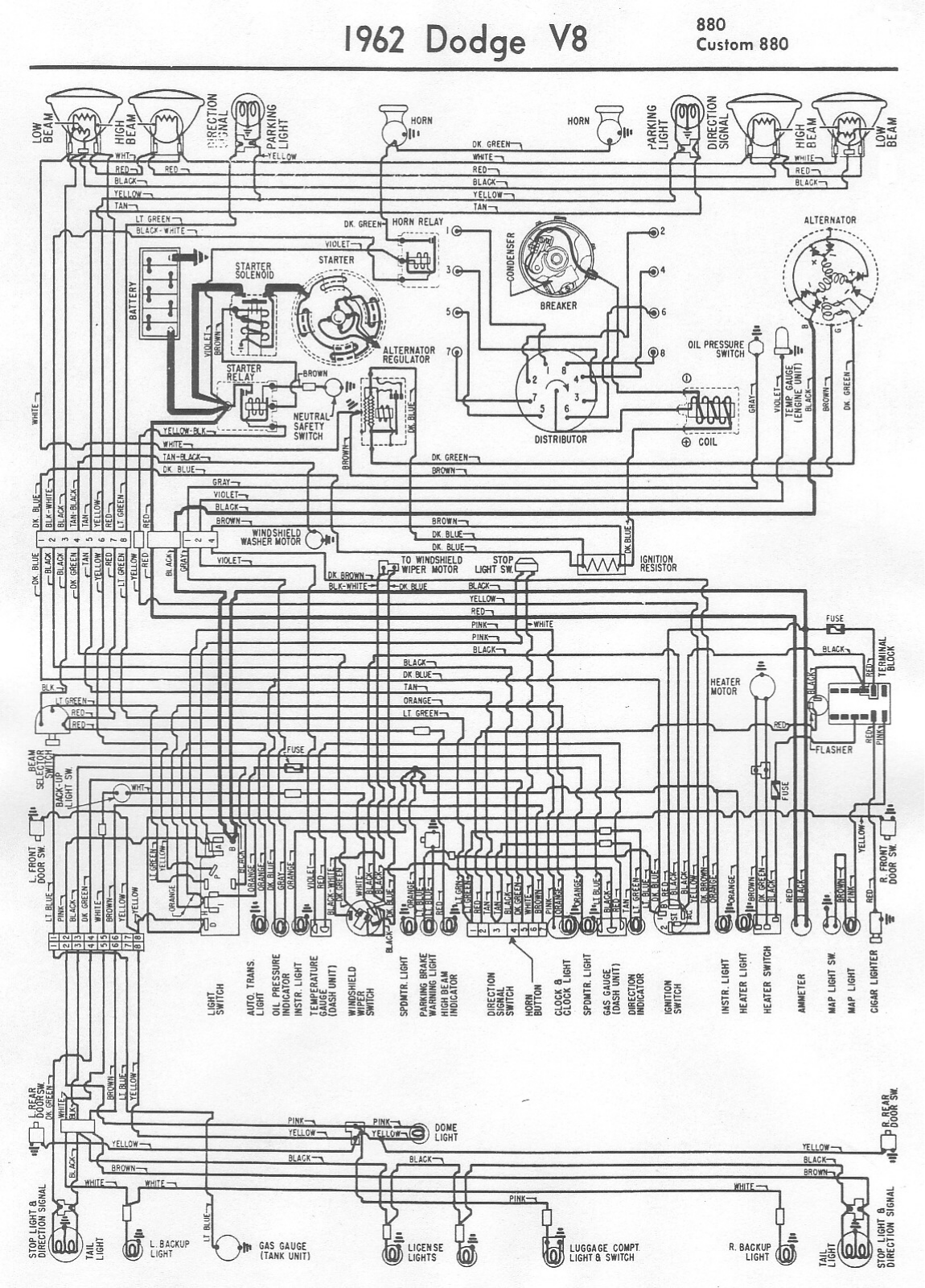 Dodge 1962   880 schematic