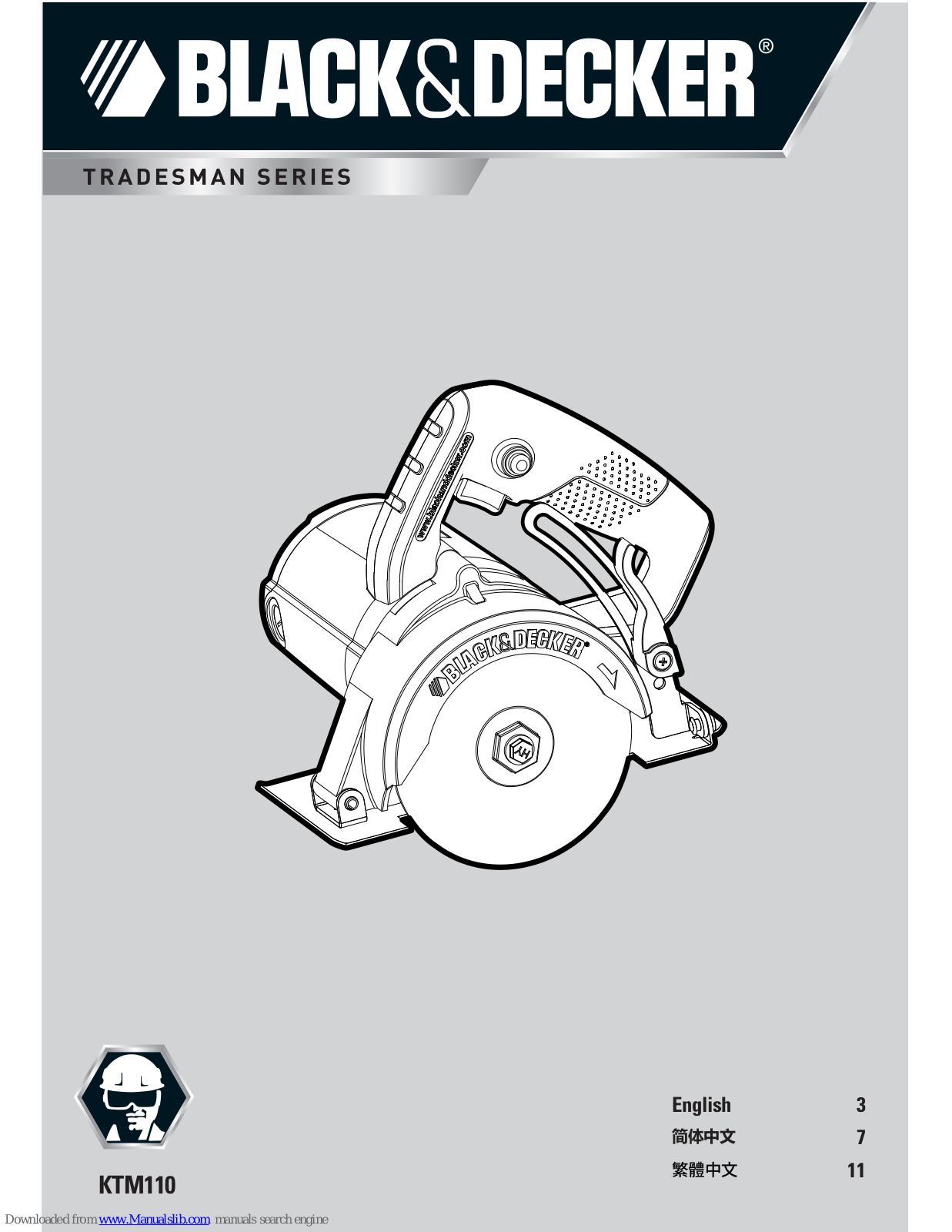 Black & Decker KTM110 User Manual