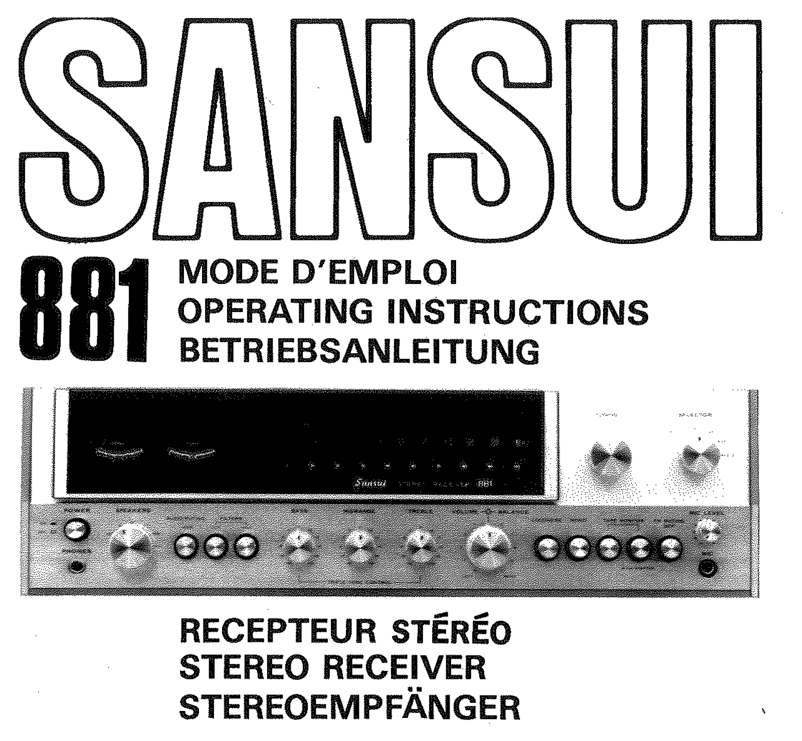 Sansui 881 Owners Manual