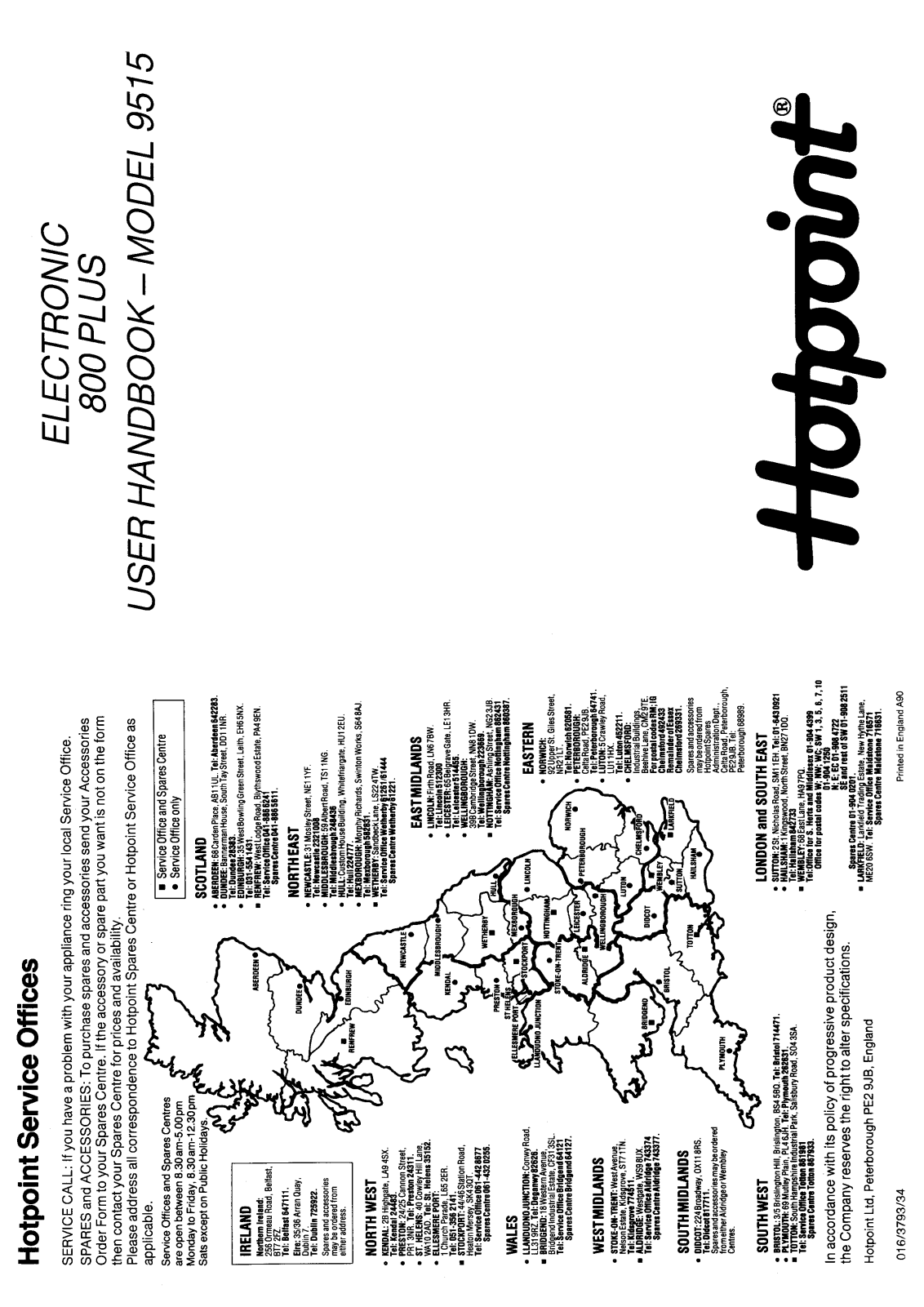 Hotpoint-Ariston HB9515 User Manual