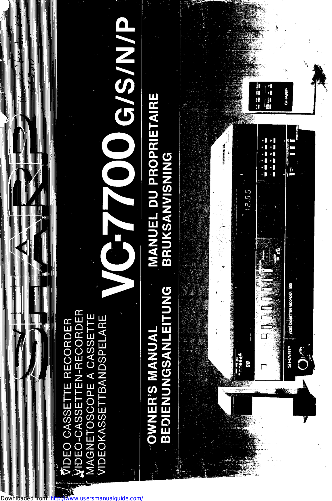 SHARP VC-7700G/S/N/P User Manual