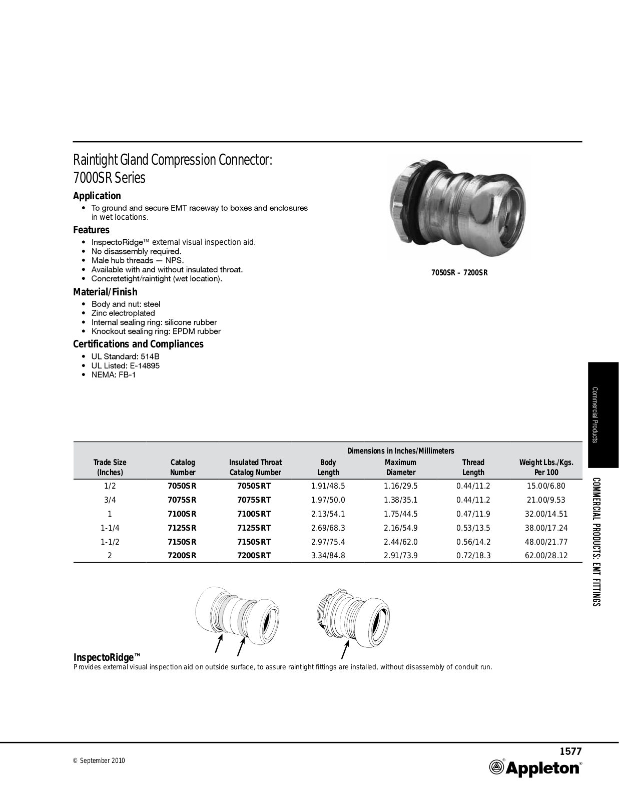 Appleton 7000SR Series Catalog Page - ManualMachine.com