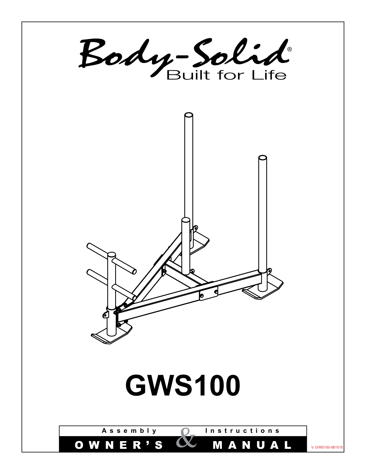 Body Solid GWS100 User Manual