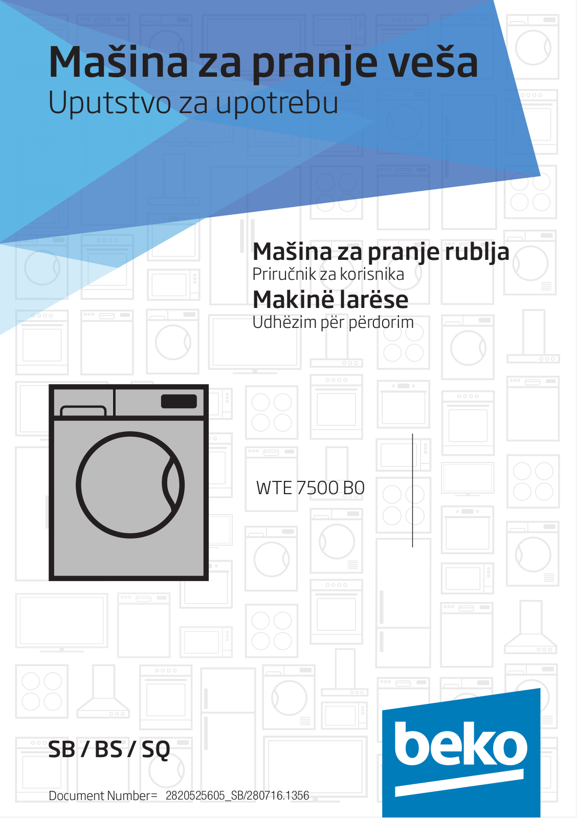 Beko WTE 7500 B0 User manual