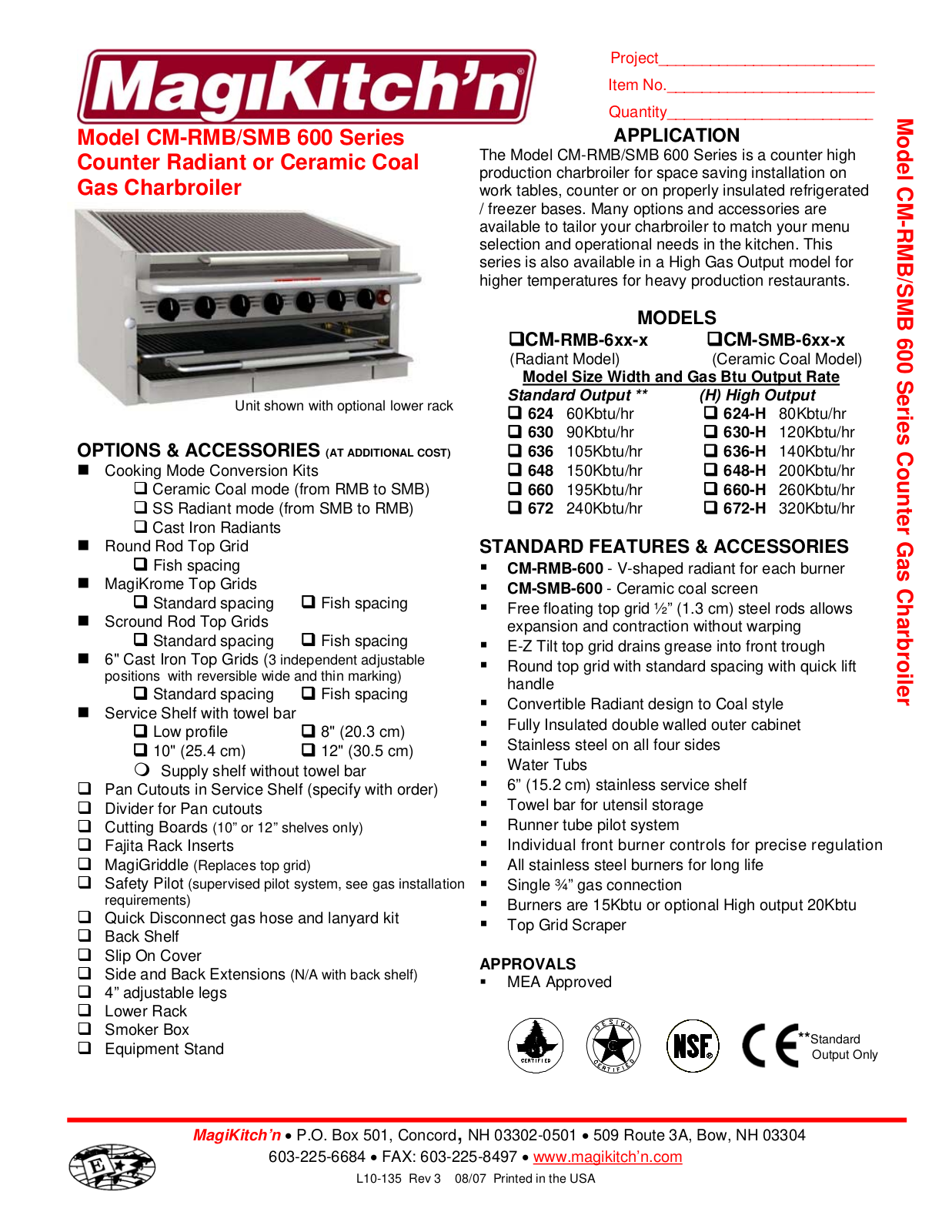 Magikitchn CM-RMB 600 Series, CM-SMB 600 Series General Manual