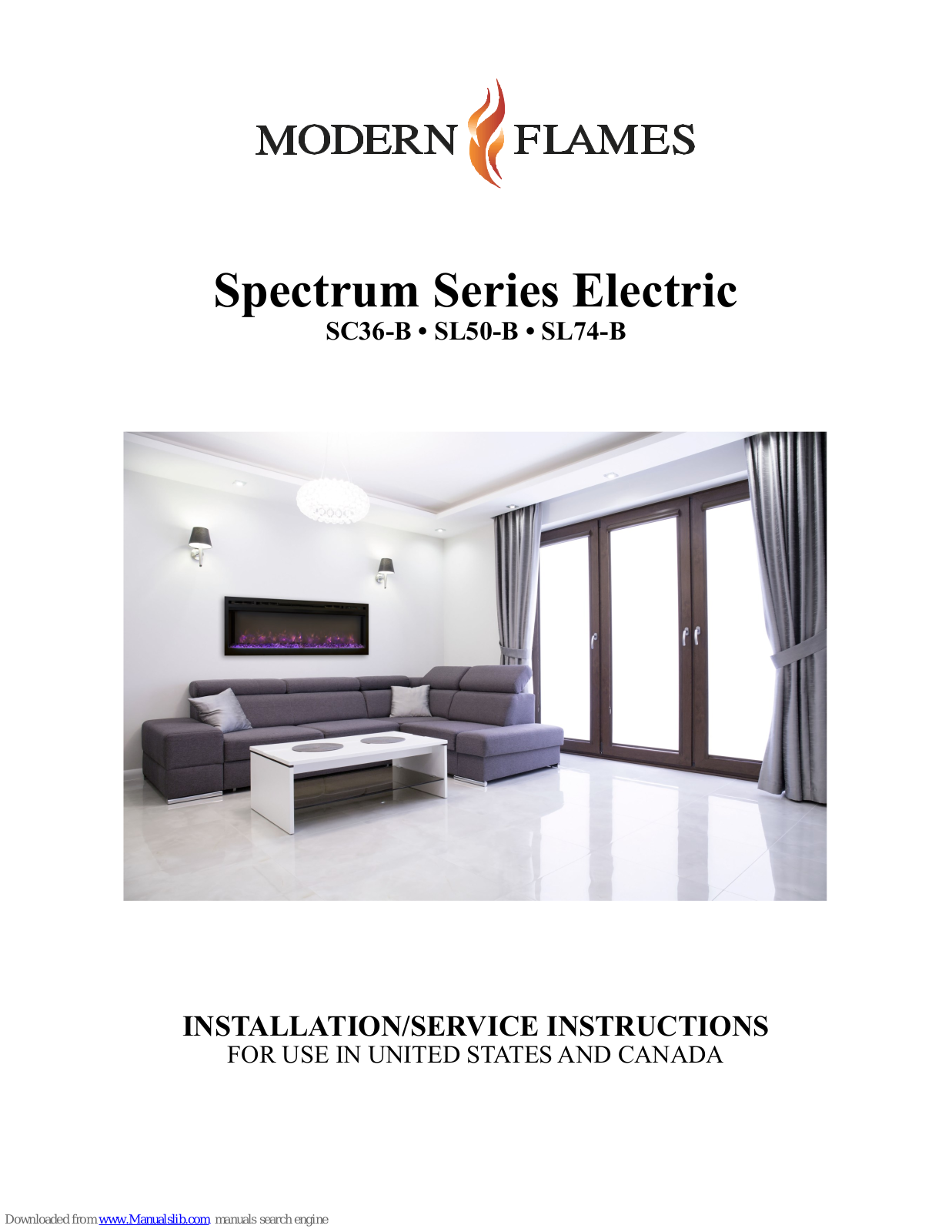 Modern Flames SC36-B, SL50-B, SL74-B User Manual - ManualMachine.com
