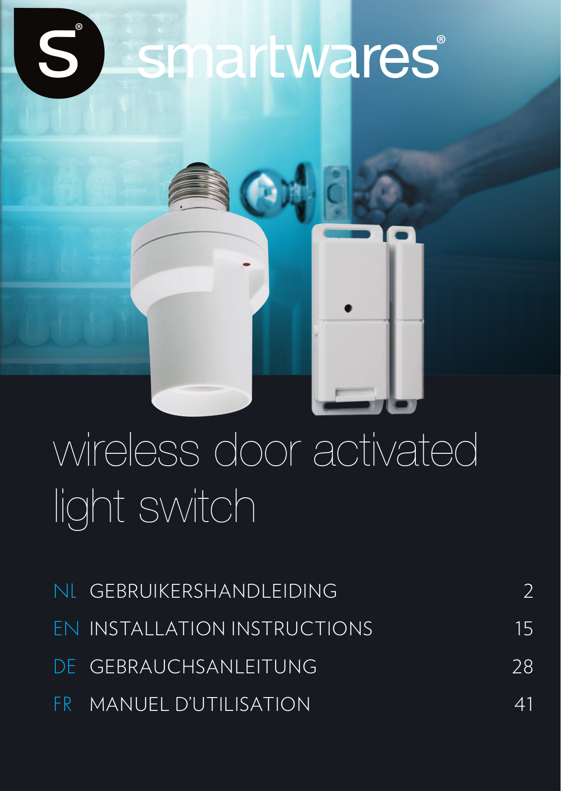 SmartWares wireless door activated light switch User manual