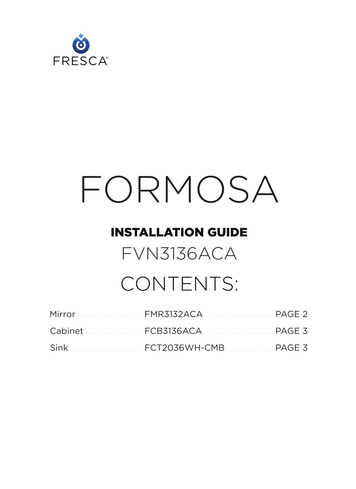 Fresca FBH10248 Installation & Assembly - ManualMachine.com
