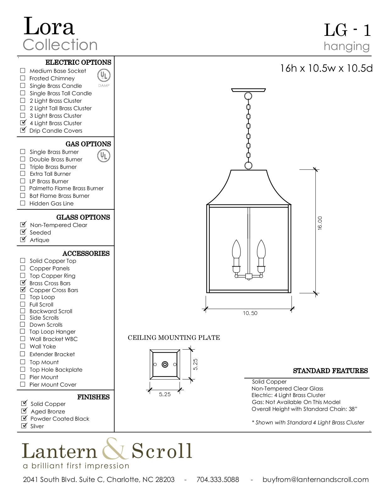 Lantern & Scroll LASC1271 Specifications - ManualMachine.com