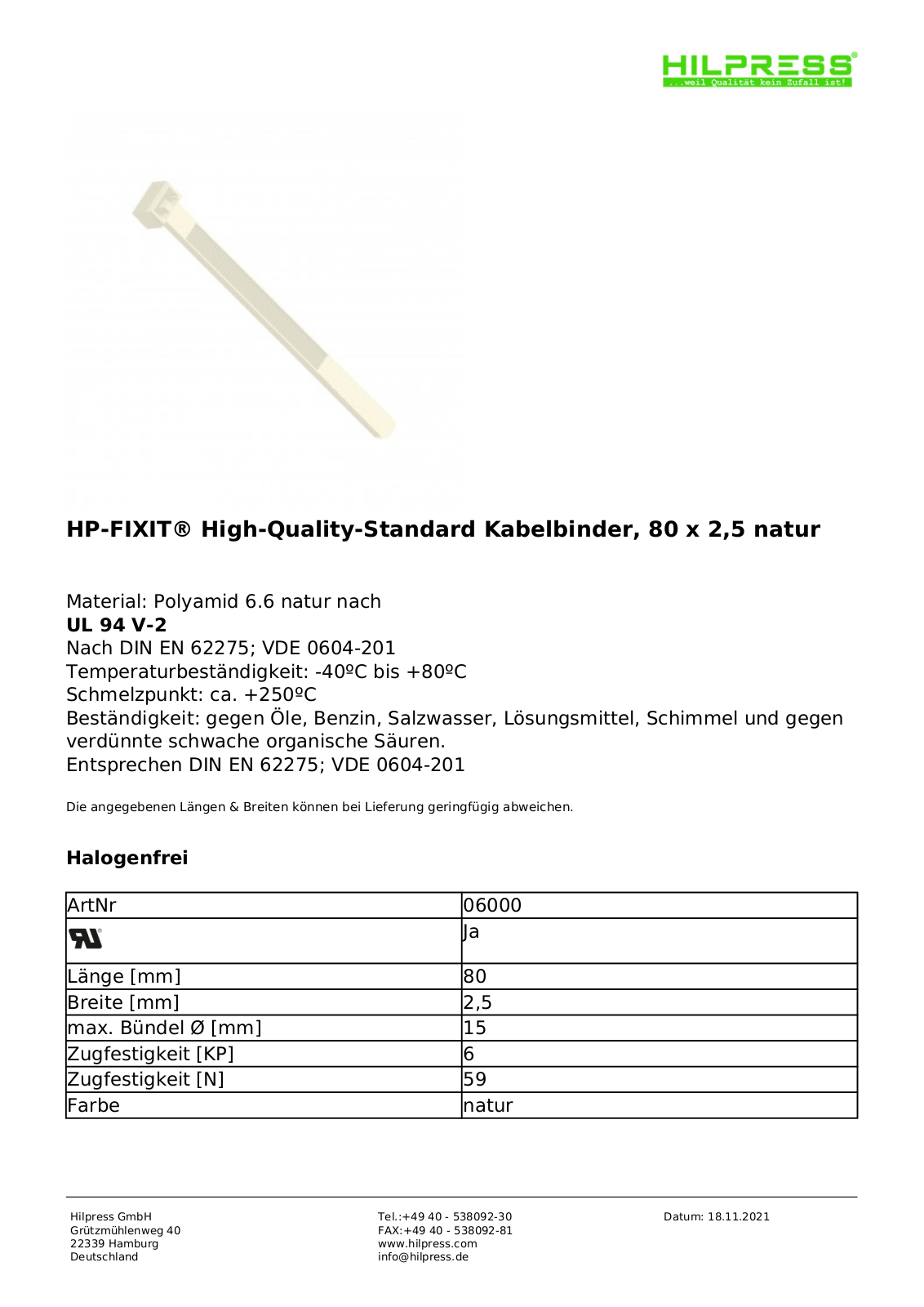 HILPRESS H-P 06000 Datasheet - ManualMachine.com