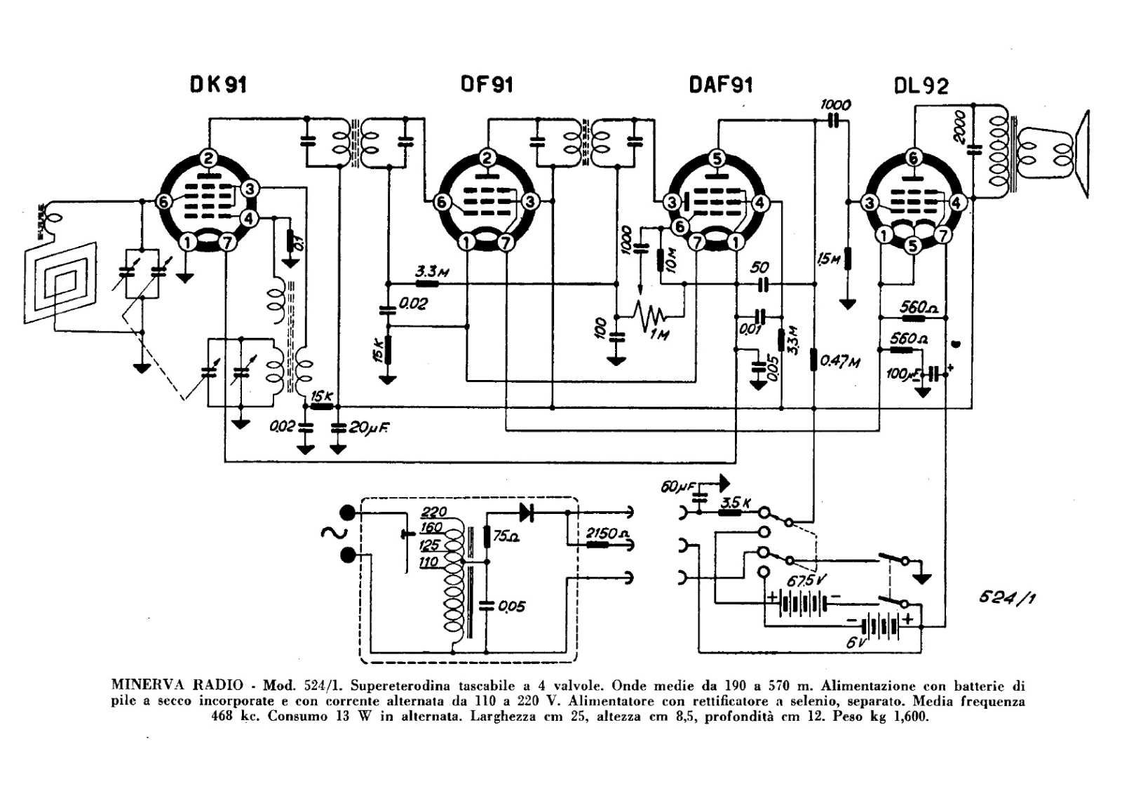 Minerva 524-1 Diagram - ManualMachine.com