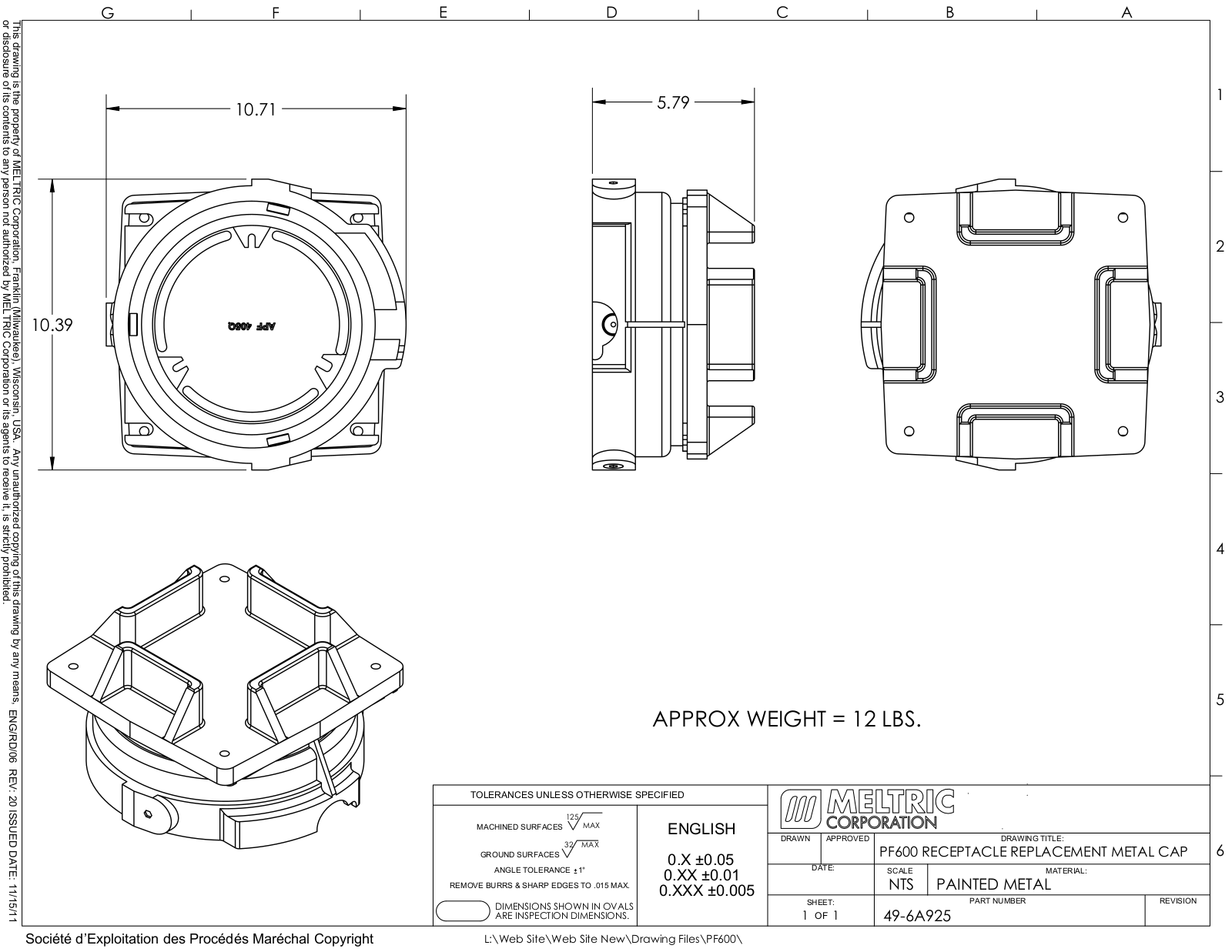 Meltric 49-6A925 Reference Drawing - ManualMachine.com