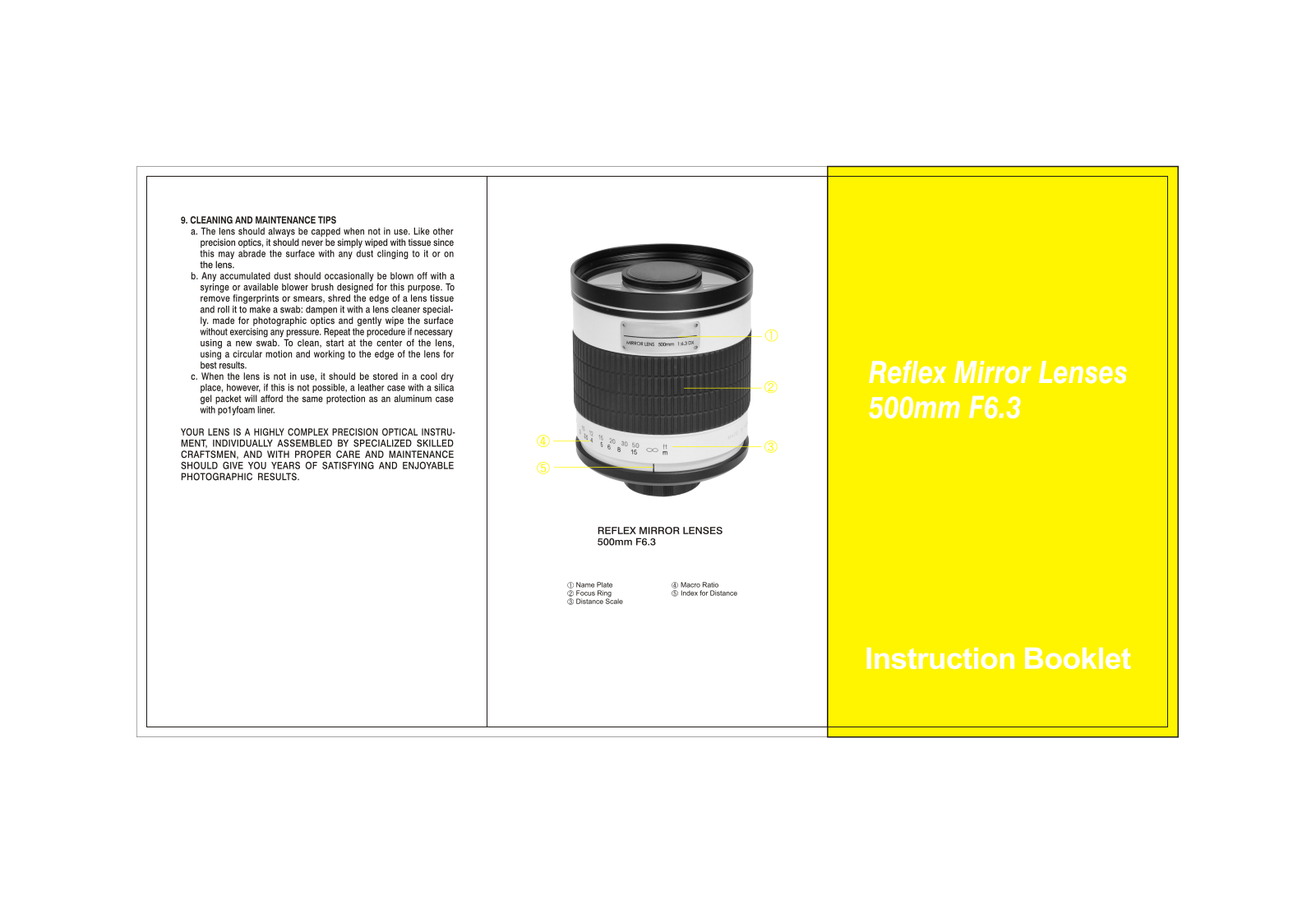 Samyang 500mm M F6.3 User Manual