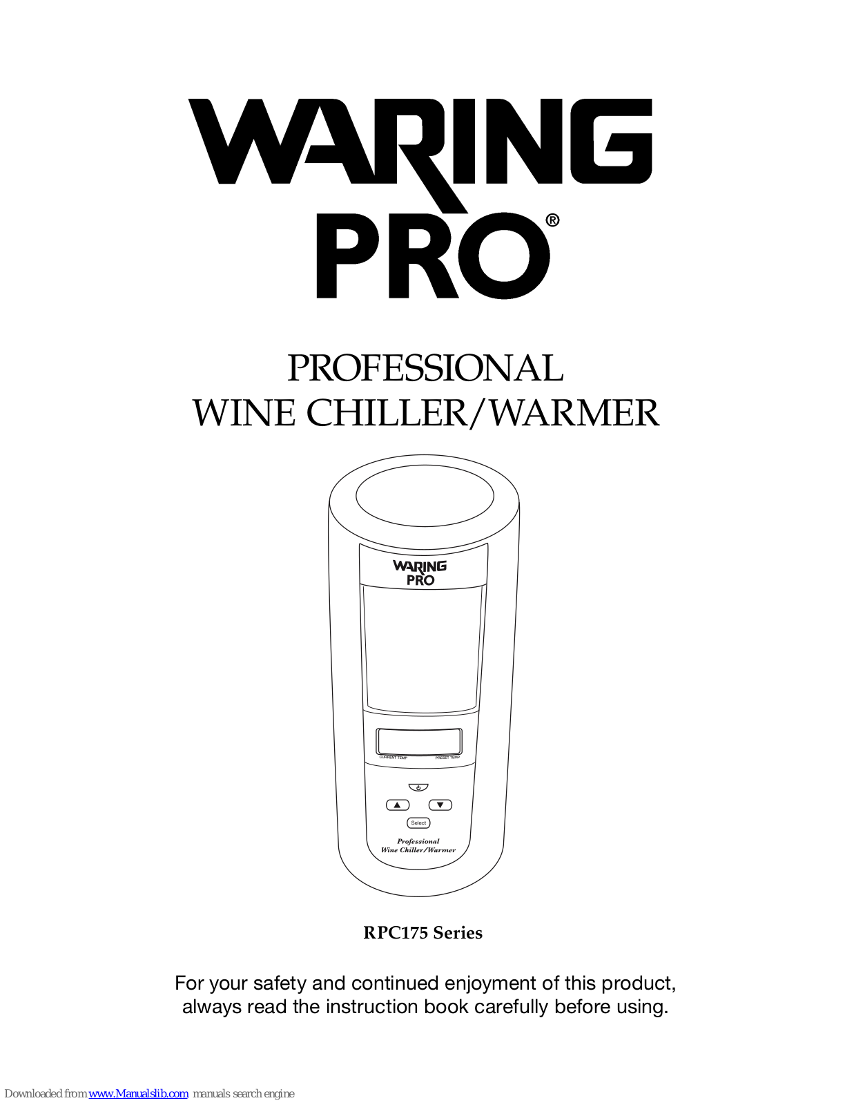 Conair Waring Pro RPC175 Series Manual