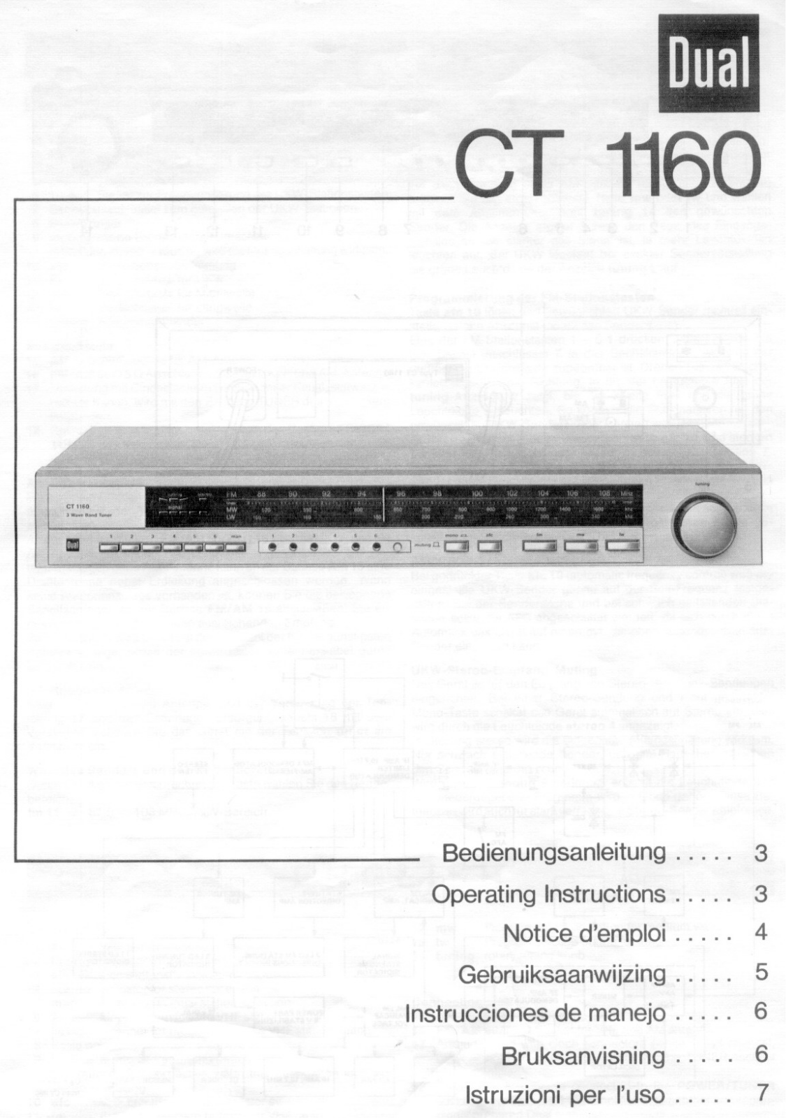 Dual CT-1160 Owners Manual