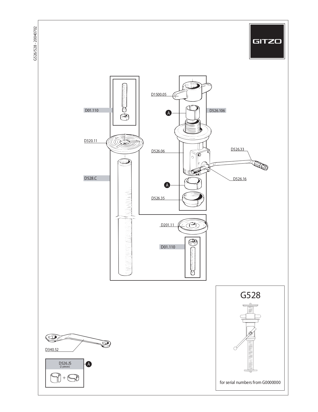 Gitzo G528 User Manual