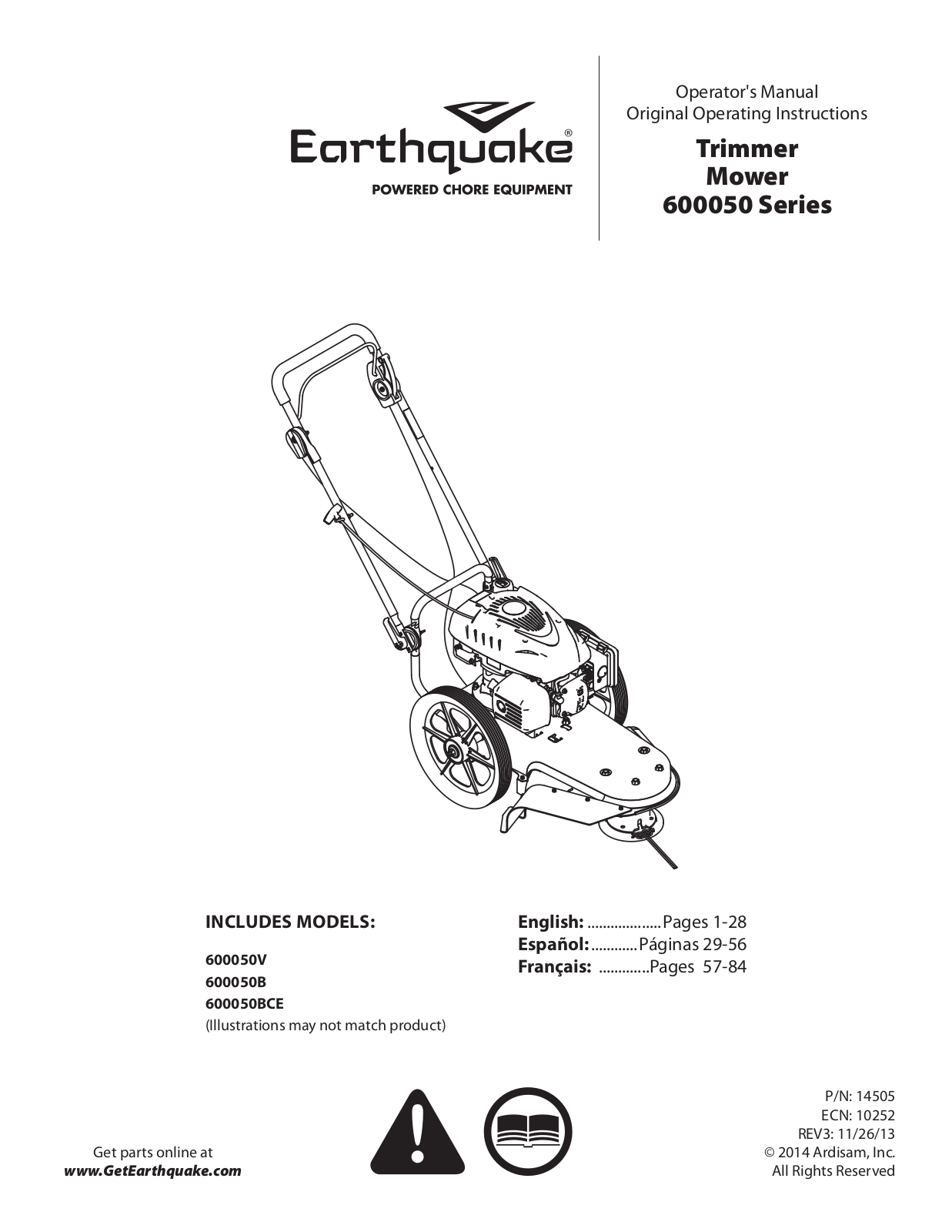 EarthQuake 600050B User Manual