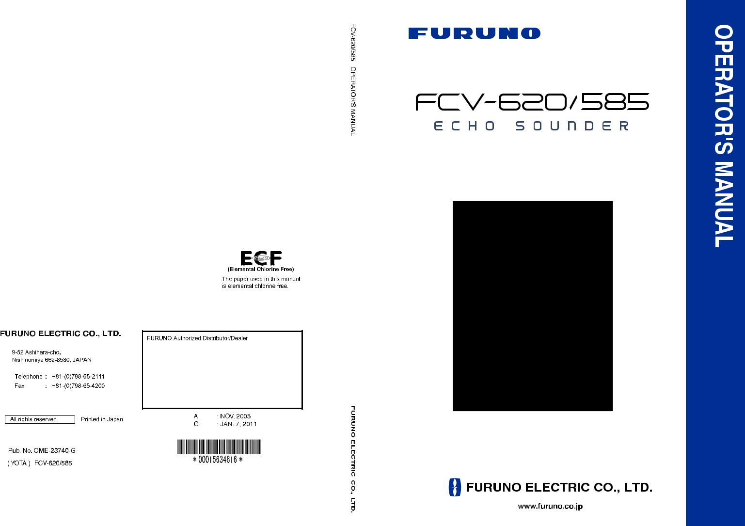 Furuno FCV-585 User Manual
