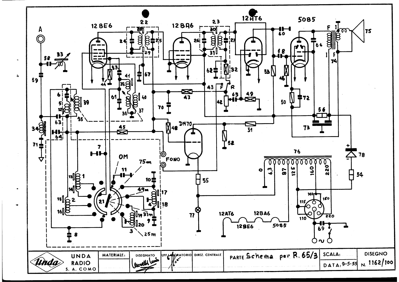 Unda Radio 65 3 schematic