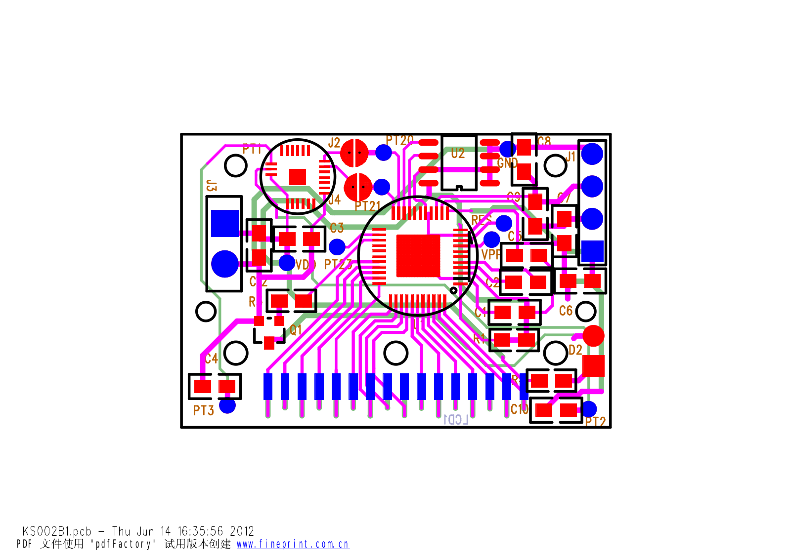 Vitek VT-2406 PCB LAYOUT DIAGRAM