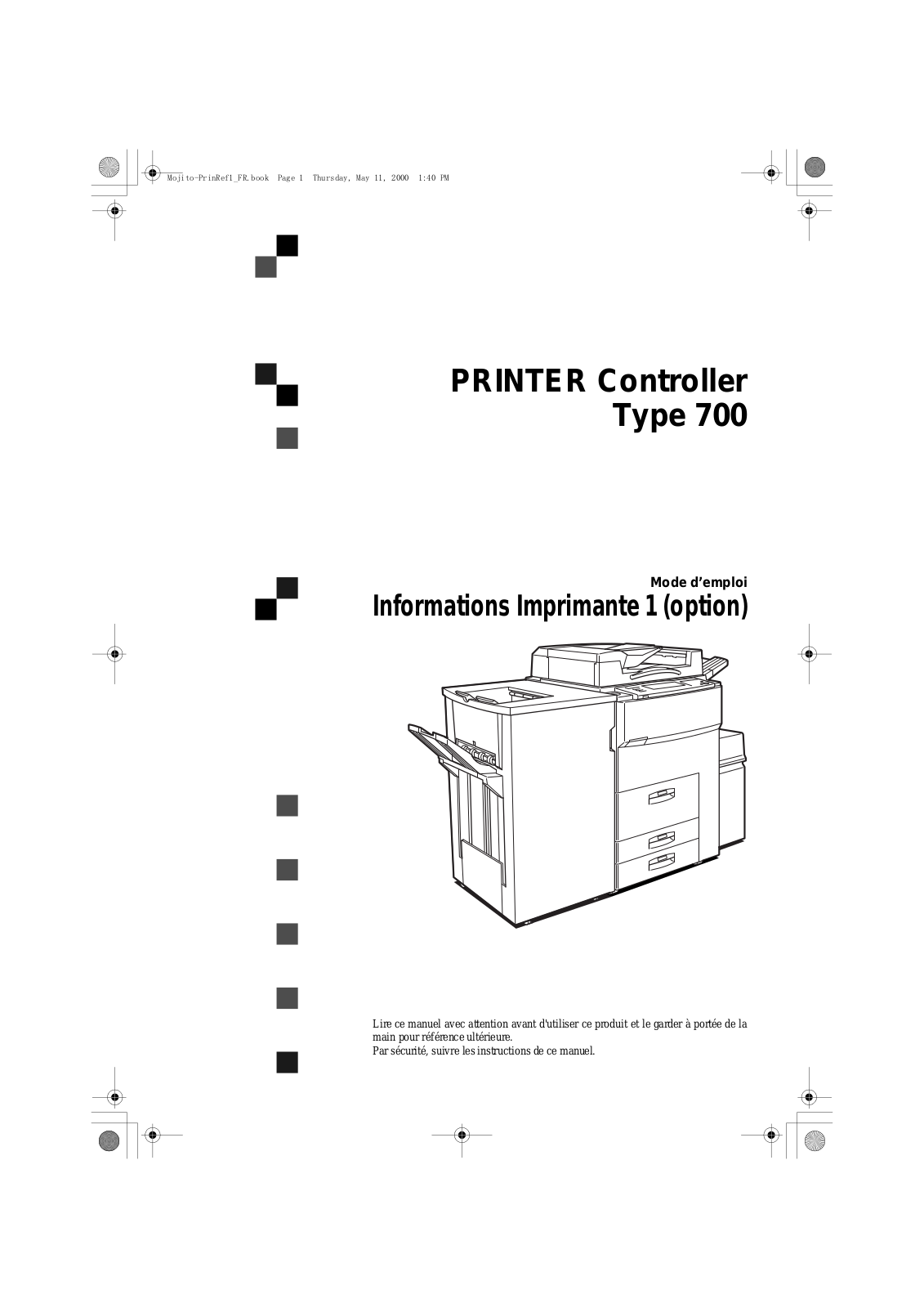 Ricoh AFICIO 700 User Manual