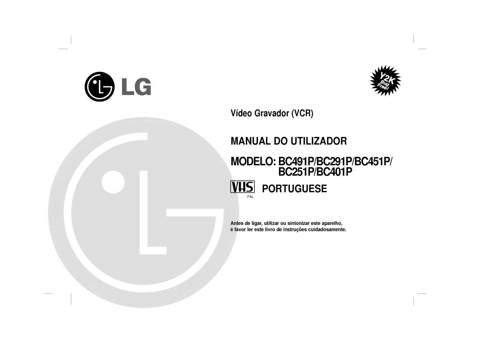 Lg BC491P, BC291P, BC451P, BC251P, BC401P User Manual