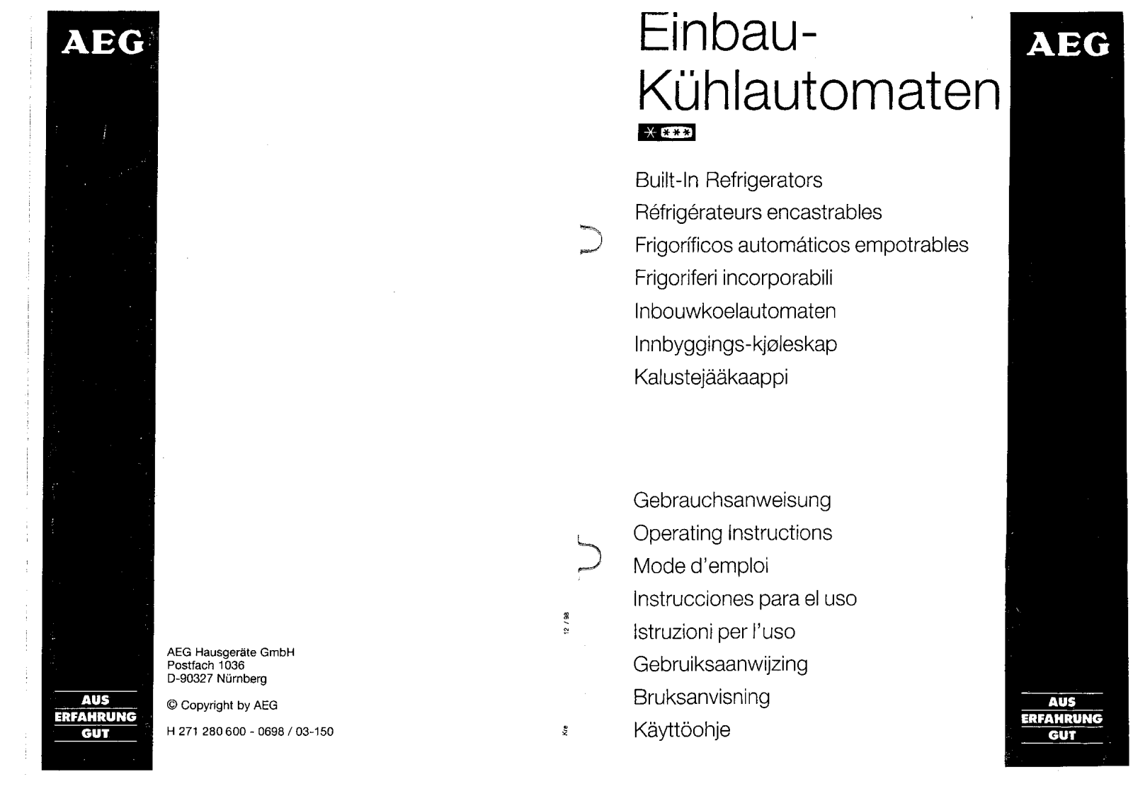 AEG S1642EW5, S163-5E User Manual