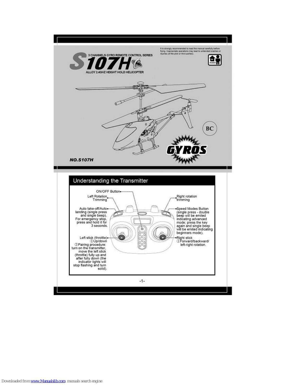 SYMA S107H User Manual