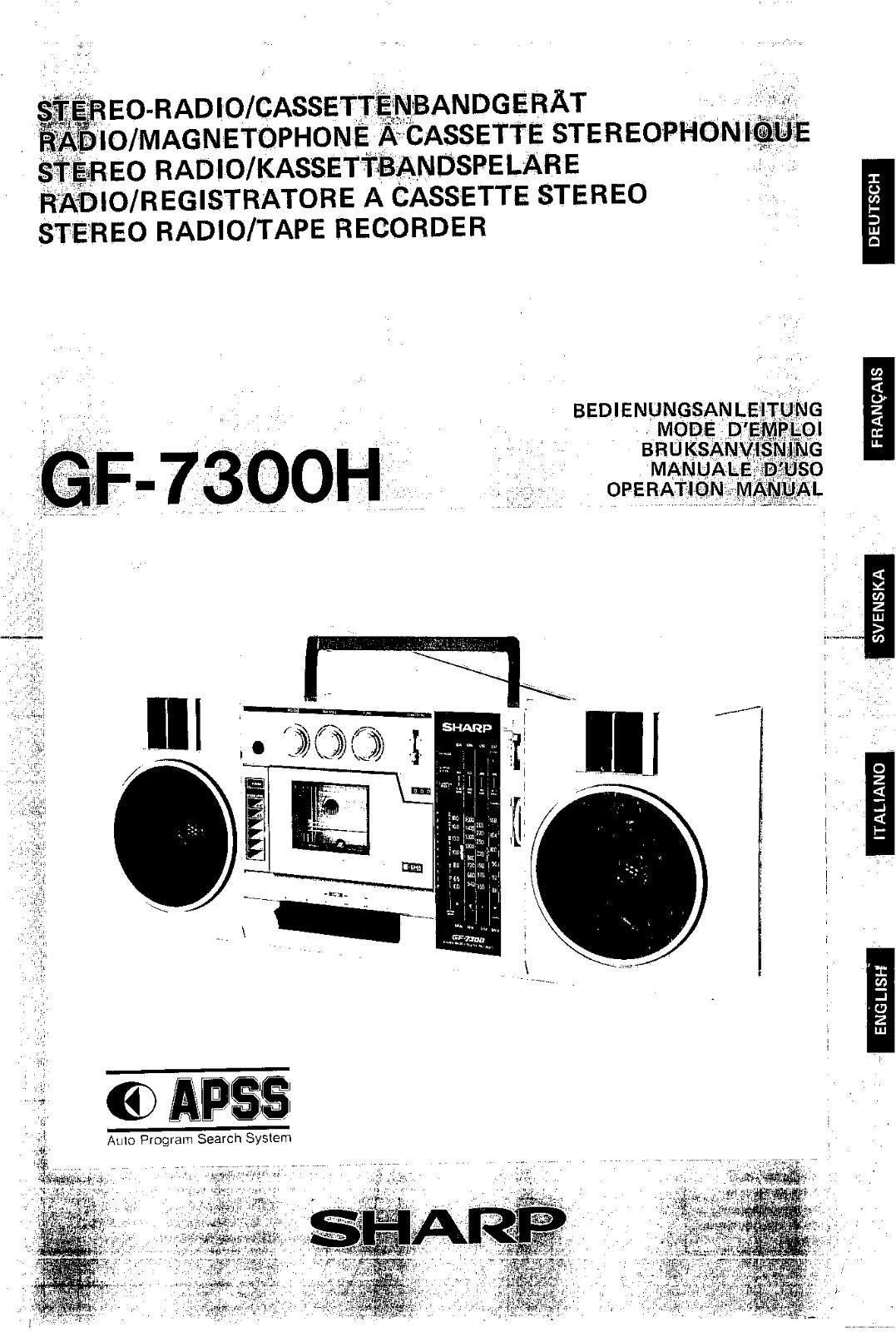 Sharp GF-7300H User Manual