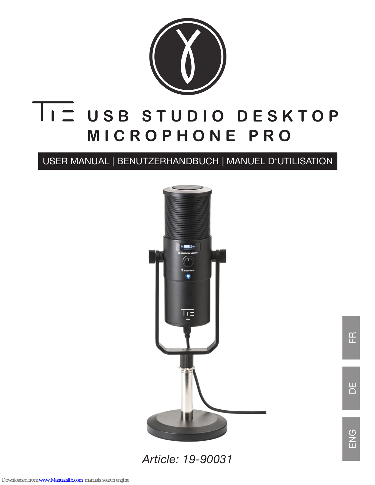 TIE USB Studio Desktop Microphone Pro User Manual