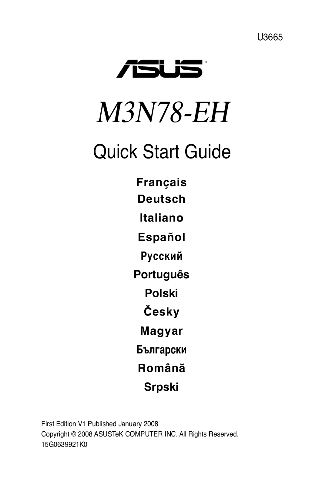 Asus M3N78-EH User Manual