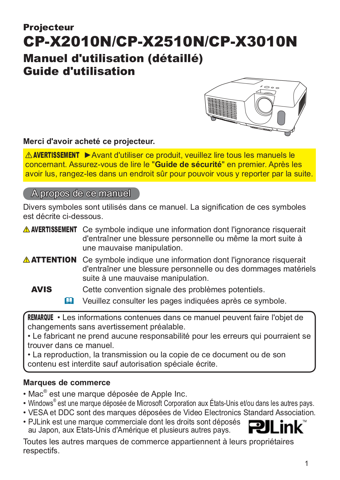 HITACHI CP-X2510, CP-X3010 User Manual