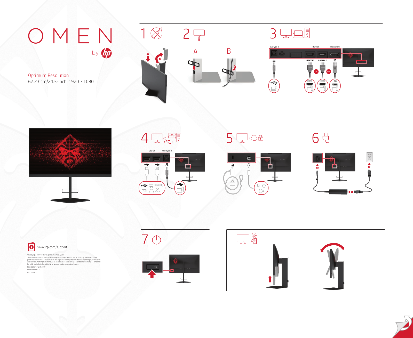 HP OMEN X 25f Gaming User manual