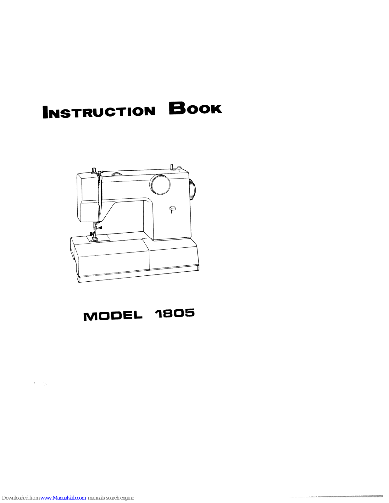 Singer 1805 Instruction Book - ManualMachine.com