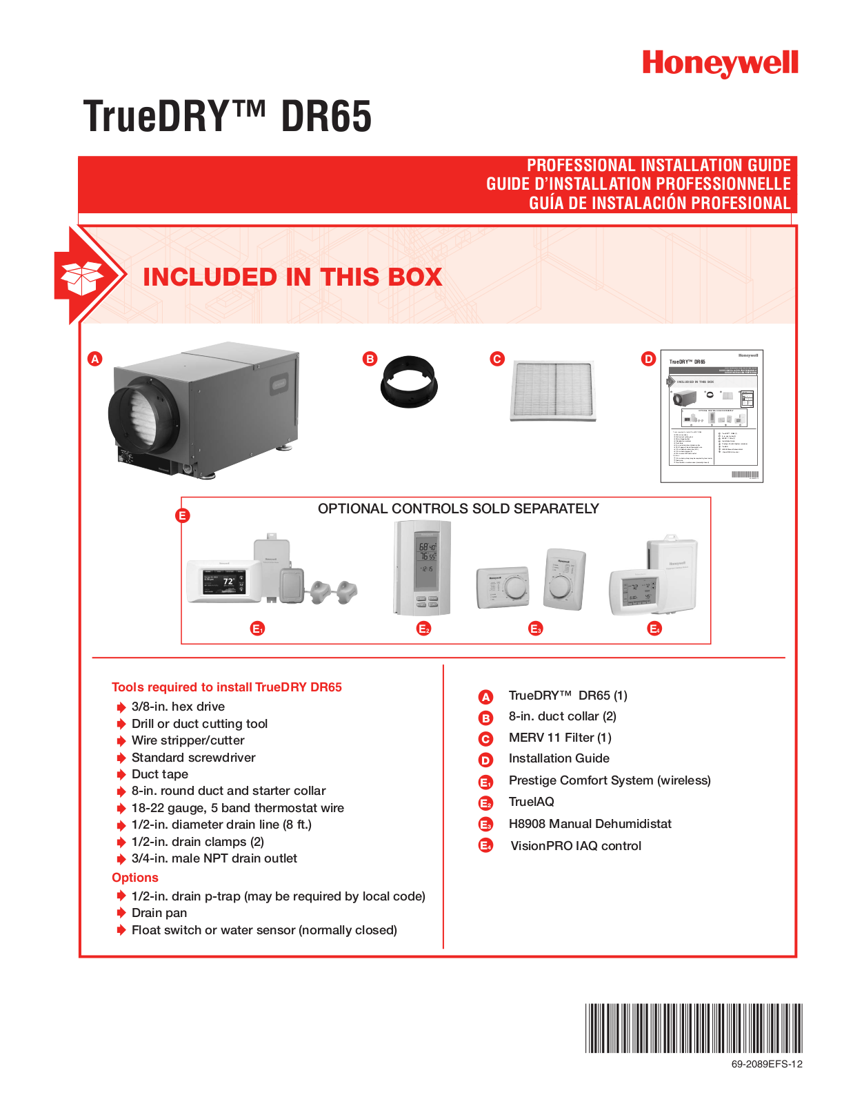 Pentax DR65VPIAQ, DR65RH, DR65A1000, DR65A2000, DR65 Installation Information