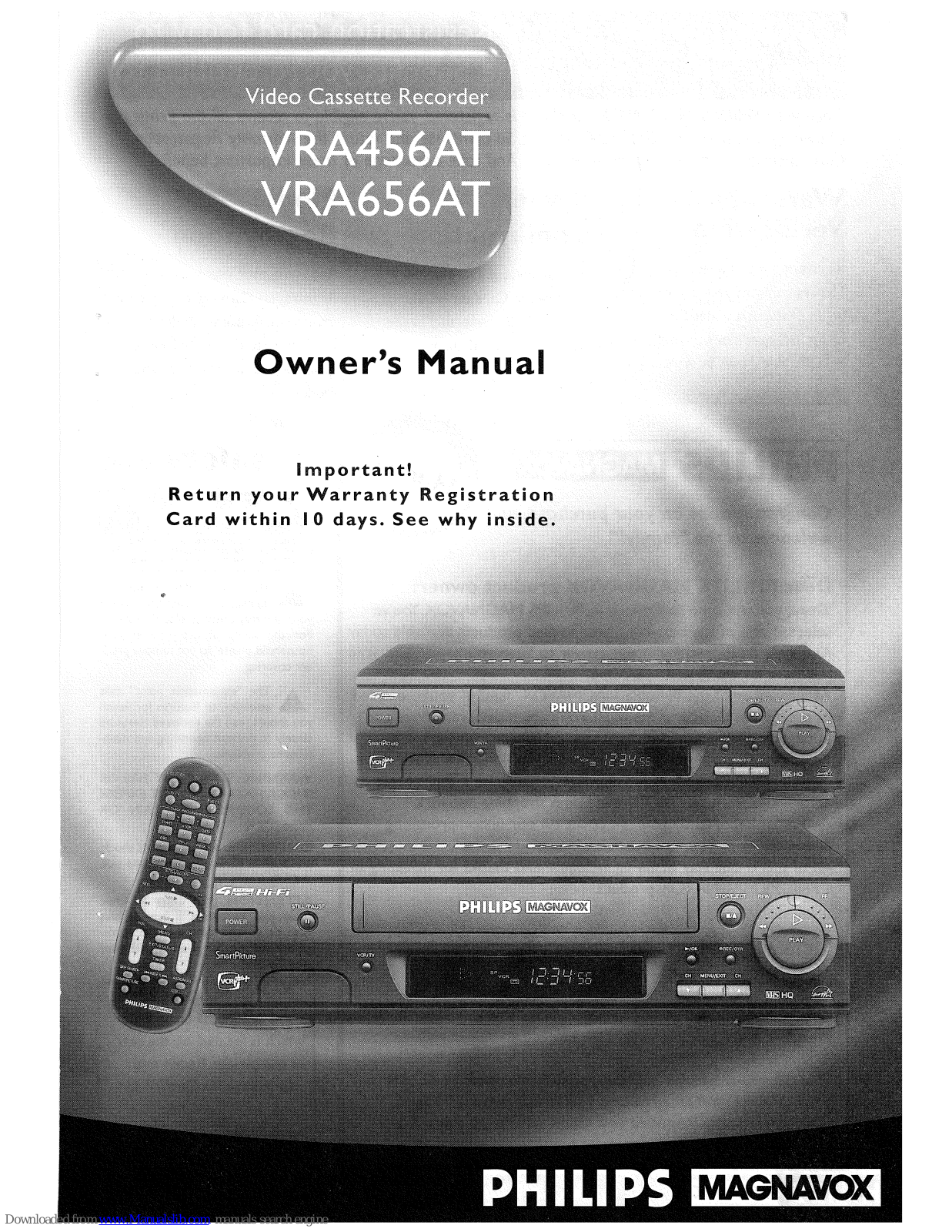 Philips VRA656AT, VRA656AT98, VRA656AT99 Owner's Manual