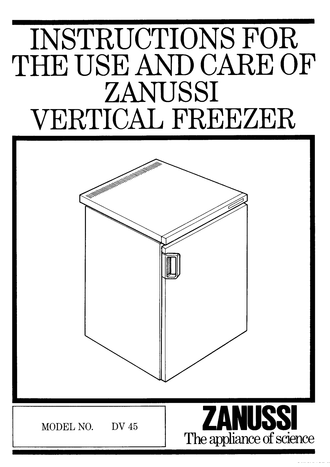 Zanussi DV 45 User Manual