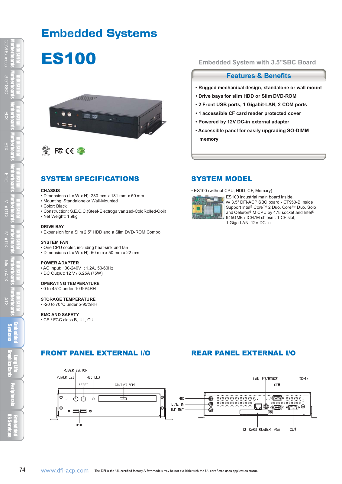 Dfi ES100 DATASHEET