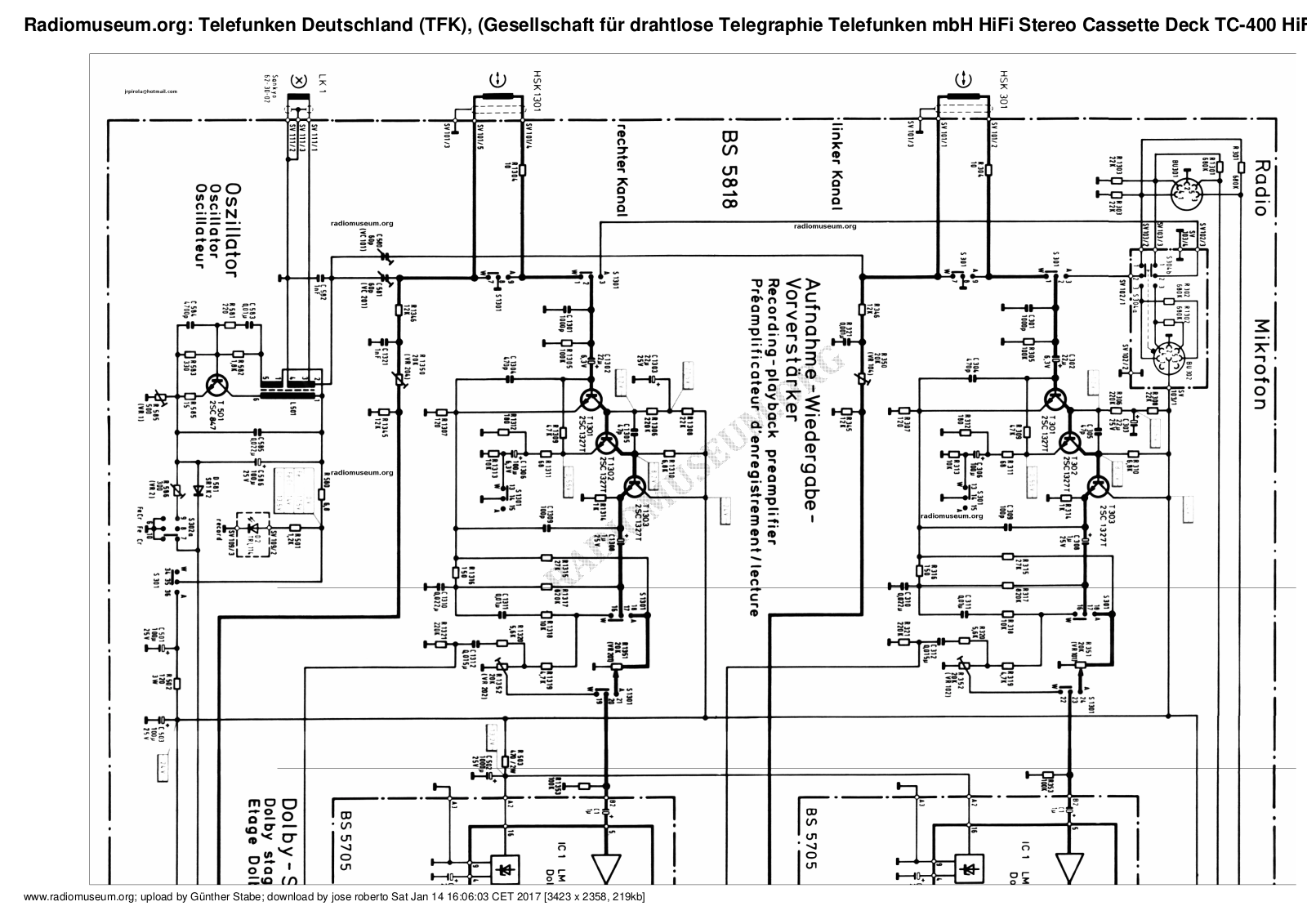 Telefunken TC-400 User Manual