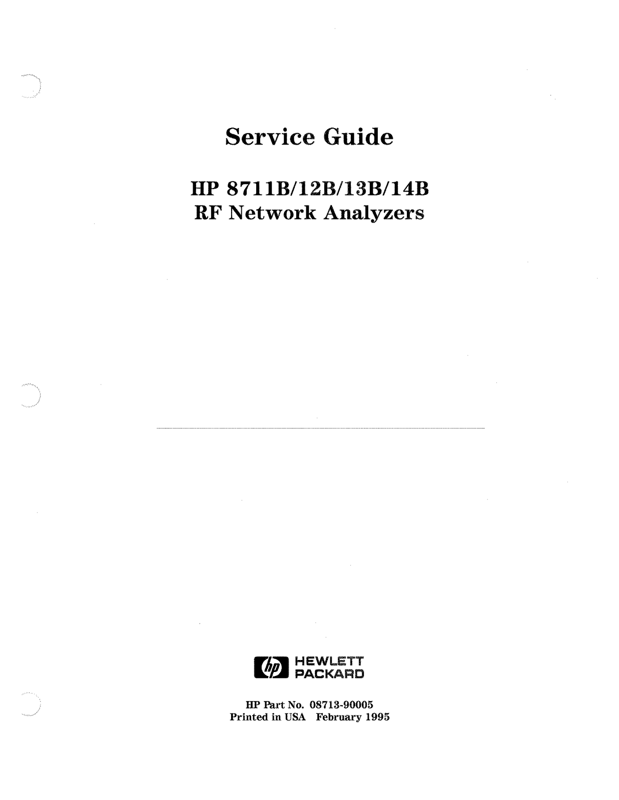 Agilent 8711B Service Manual