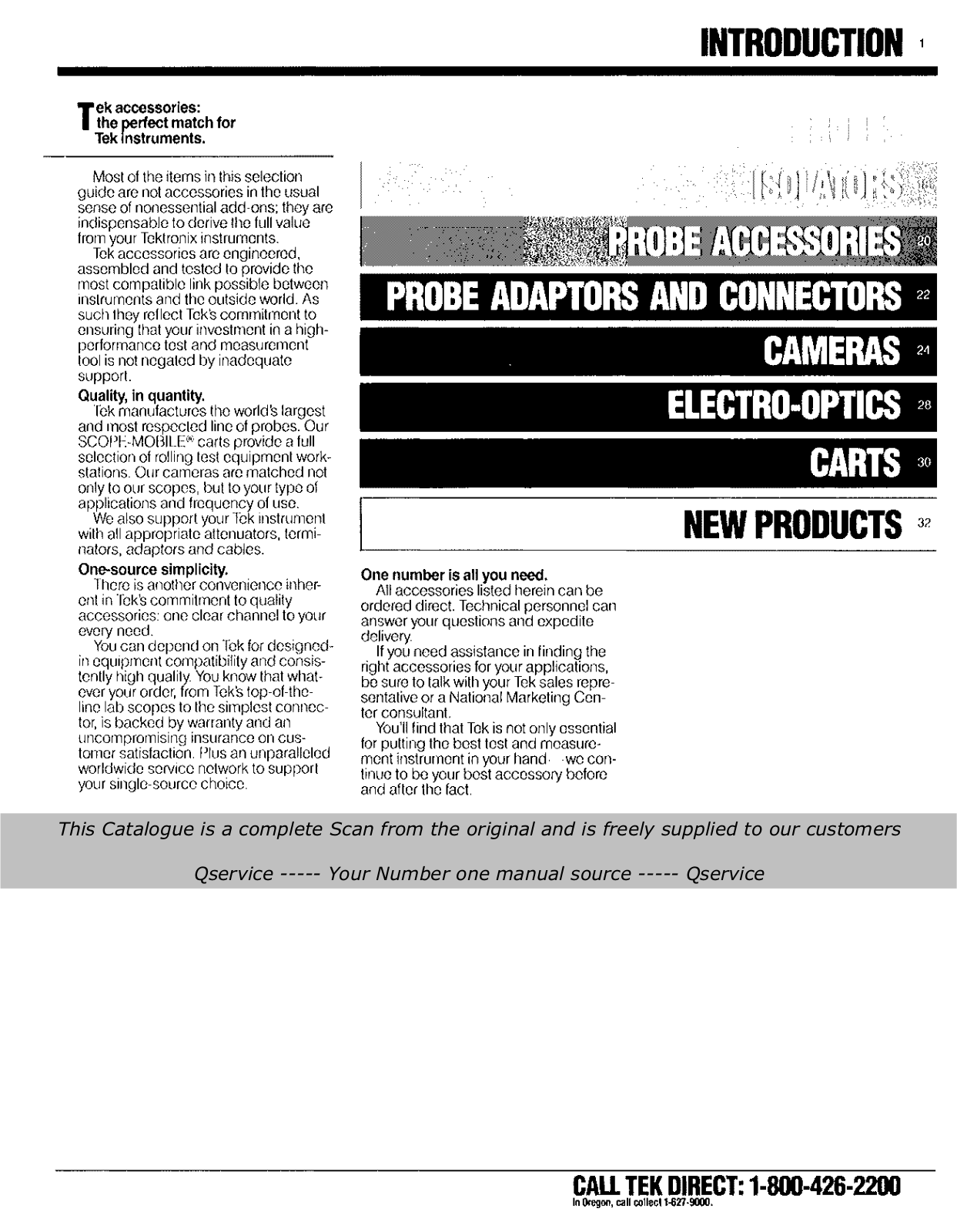 Tektronix Tek accessories User Manual