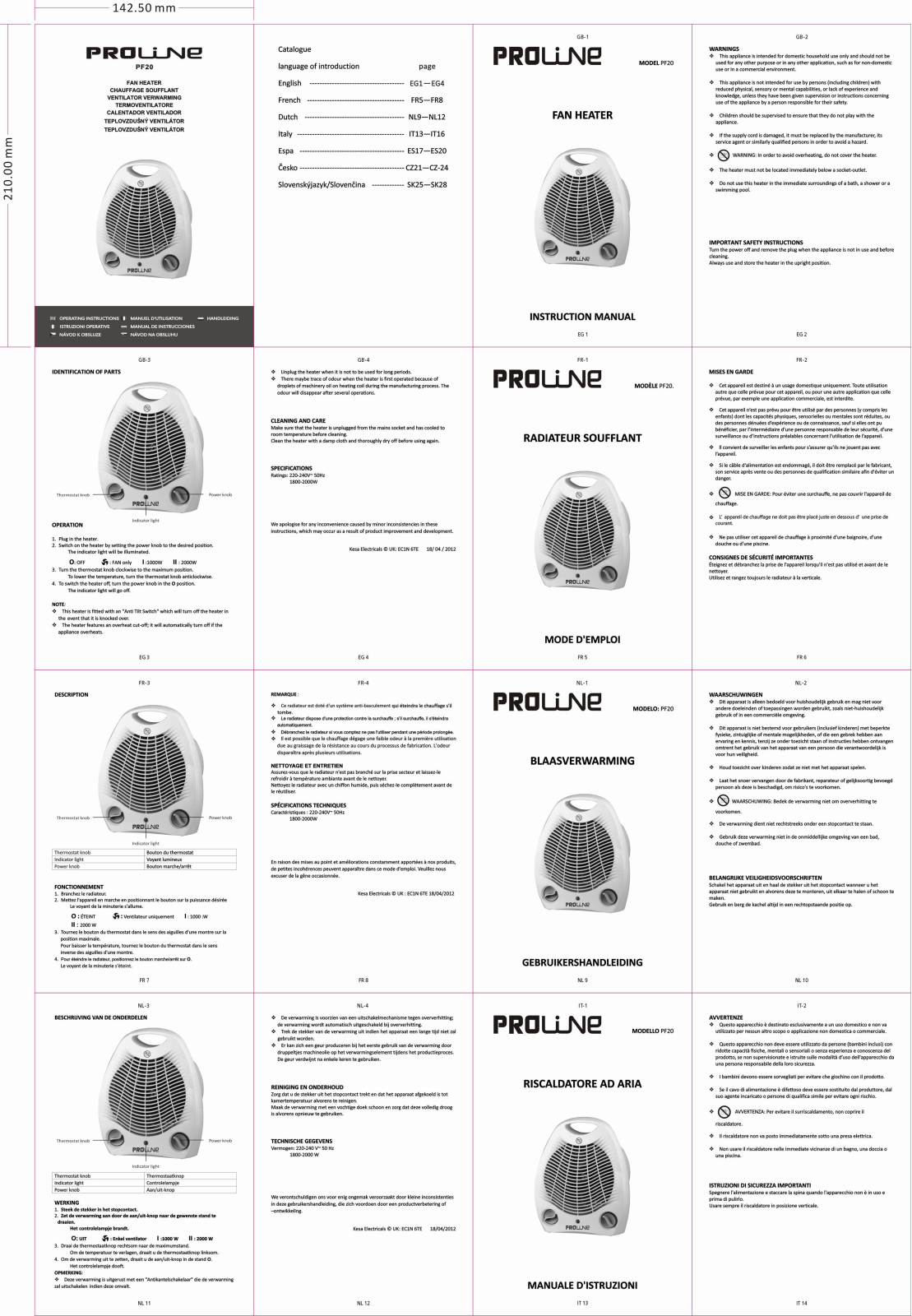 PROLINE PF20B User Manual