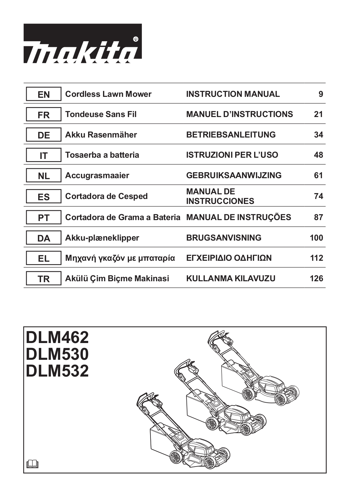 Makita DLM532Z User Manual