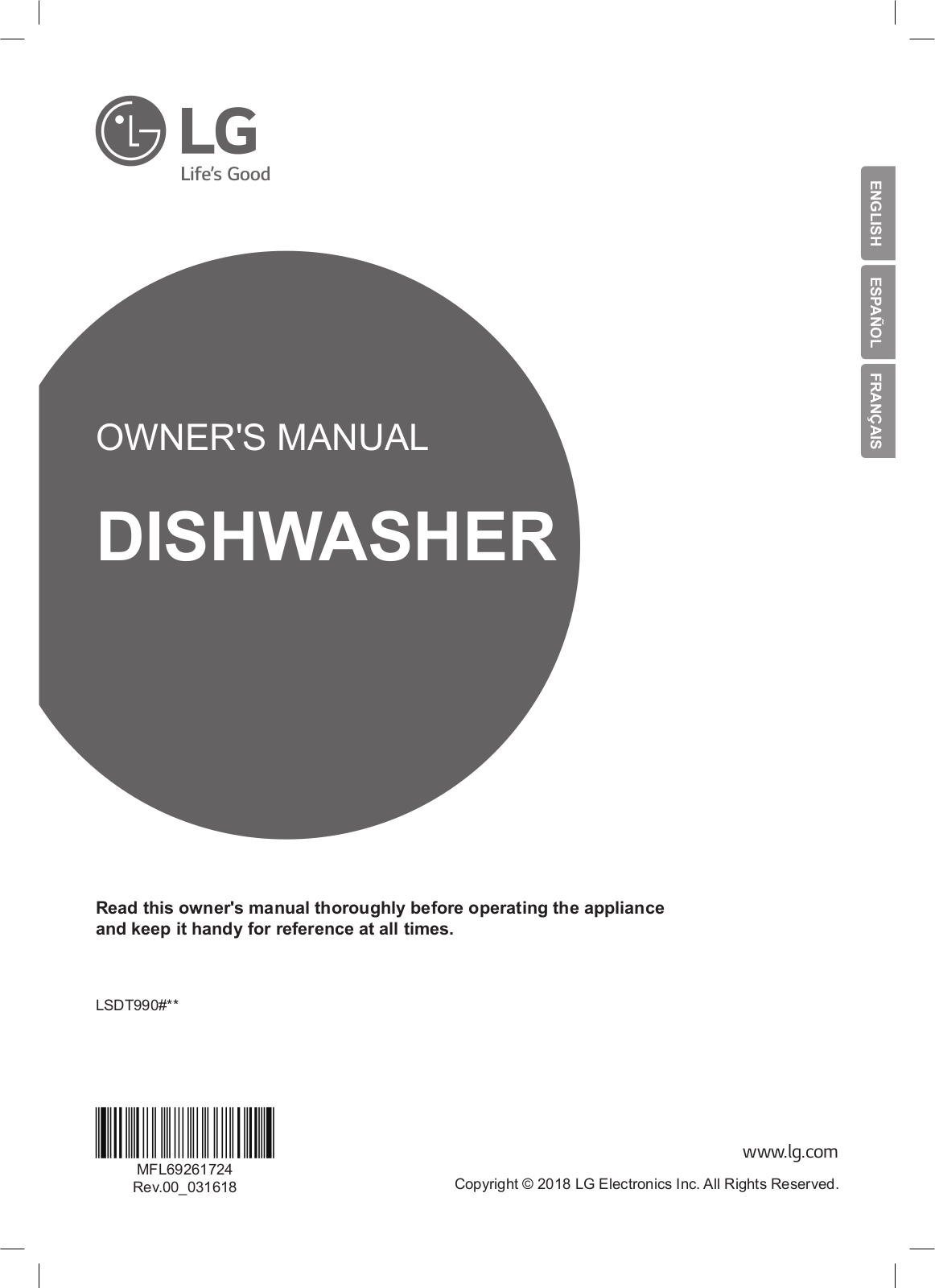 LG LSDT9908ST User Manual